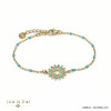 bracelet acier inoxydable fleur résine époxy femme 0222141