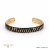 bracelet jonc ouvert acier inoxydable vintage résine époxy femme 0222522