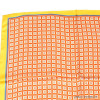 carré satin motif géométrique vintage touché soie polyester femme 0722514 rouge corail