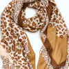 foulard motif léopard géométrique femme 0722516 cognac foulard motif léopard géométrique femme 0722516 cognac