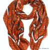 foulard motif floral femme 0722525 marron