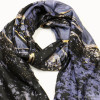foulard scintillant motif abstrait femme 0722526 bleu foncé