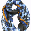foulard motif léopard femme 0722527 bleu foncé
