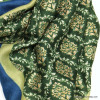 foulard scintillant motif fleur feuille femme 0722528 vert foncé
