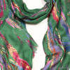 foulard scintillant motif abstrait femme 0722530 vert foncé