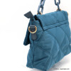 sac à main Flora&Co polyester satiné matelassé anse chaîne gros maillon 0922528 bleu