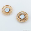 Broche rose magnétique ronde ajourée métal strass émail 0522515 rouge bordeaux Broche rose magnétique ronde ajourée métal strass émail 0522515 rouge bordeaux