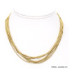 Collier multi-brins chaînes maille serpent acier inoxydable 0123037 doré