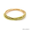 Bracelets fins élastiques à strass multicolores 0223047 vert