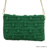 Sac à bandoulière chaîne coton tressé femme 0923024 vert