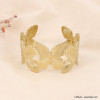 Bracelet manchette acier papillons femme 0223107 doré