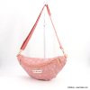 Sac banane matelassé fleurs imprimées coton 0923049 rose Sac banane matelassé fleurs imprimées coton 0923049 rose