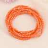 Bracelets cristaux brillants élastiques pour femme 0223137 rouge corail