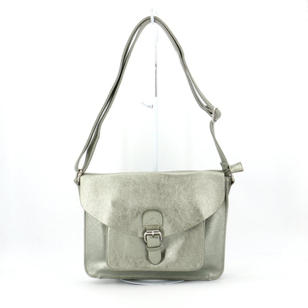 Sac cartable en similicuir souple brillant multi-poches bandoulière pour femme 0923504