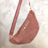 Sac banane façon velours côtelé ou léopard 0923023 vieux rose
