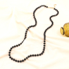 Sautoir perles pierre naturelle femme 0123546 noir Sautoir perles pierre naturelle femme 0123546 noir