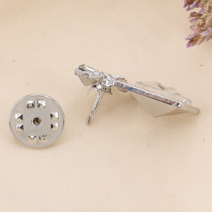 Pin's X2 flacon de parfum love métal strass 0623506 argenté