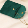 Petites pochettes X10 PIECES, velours fermoir bouton pression pour cadeaux bijoux 0623517 vert foncé