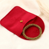 Grandes pochettes X10 PIECES, velours fermoir bouton pression pour cadeaux bijoux 0623518 rouge