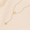 Collier pendentif étoiles polaires en acier inoxydable forme Y 0123611 doré