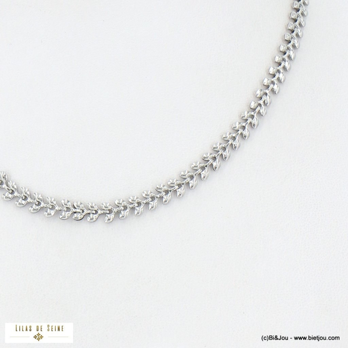 Chaîne acier inoxydable épis de blé 0123019 argenté