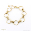 Bracelet acier inoxydable grosse chaîne géométrique 0223008 doré