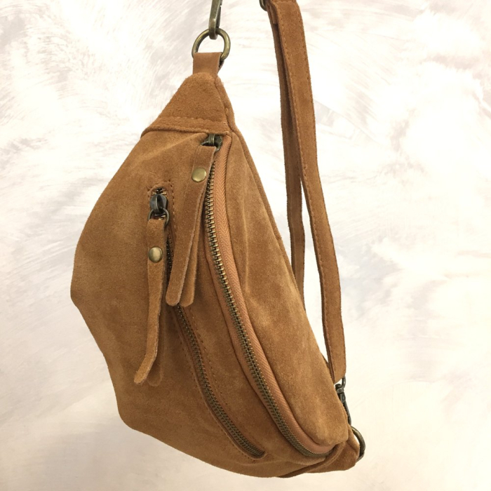 SAC BANANE CUIR VÉRITABLE DAIM 0924001 cognac SAC BANANE CUIR VÉRITABLE DAIM 0924001 cognac