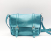 Sac gibecière simili-cuir métallisé Flora&Co 0924005 bleu canard