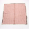 Foulard carré motifs anneaux entrelacés touché soie polyester 0724008 rose