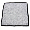 Foulard carré motif léopard touché soie polyester 0724009 noir/blanc