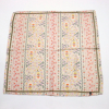 Foulard carré motif vintage floral touché soie polyester 0724017 naturel/beige