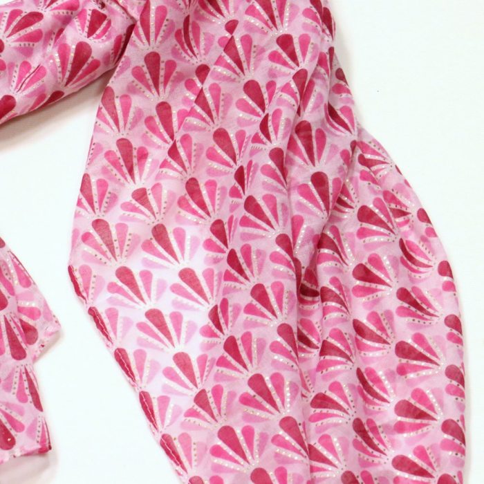 Etole motif éventails  glitter femme 0724006 fushia