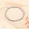 Bracelet élastique acier inoxydable petites billes 0223588 argenté