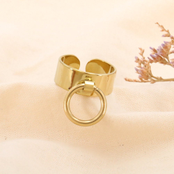 Bague Extensible En Métal Doré - Taille Unique Ajustable, Neuf Avec étiquettes