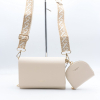 Sac porte épaule simili-cuir grainé Flora&Co femme 0924021 naturel/beige