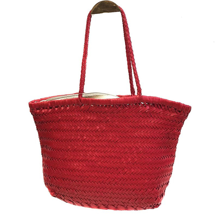 Grand cabas simil-cuir tressé femme 0924036 rouge Grand cabas simil-cuir tressé femme 0924036 rouge