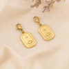 2 charms breloques double face oeil étoile émail acier strass 0624008 blanc 2 charms breloques double face oeil étoile émail acier strass 0624008 blanc