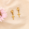 2 charms breloques mini croix acier inoxydable 0624033 doré