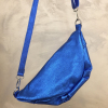 SAC BANANE CUIR VÉRITABLE BRILLANT 0923045 bleu