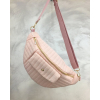 Sac banane matelassé coton strié 0924043 rose nude