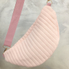 Sac banane matelassé coton strié 0924043 rose nude Sac banane matelassé coton strié 0924043 rose nude