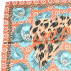 Carré satiné WILD LOVE coeur fleurs polyester 0724505 orange foncé