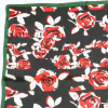 Carré satiné vintage rose polyester 0724508 noir