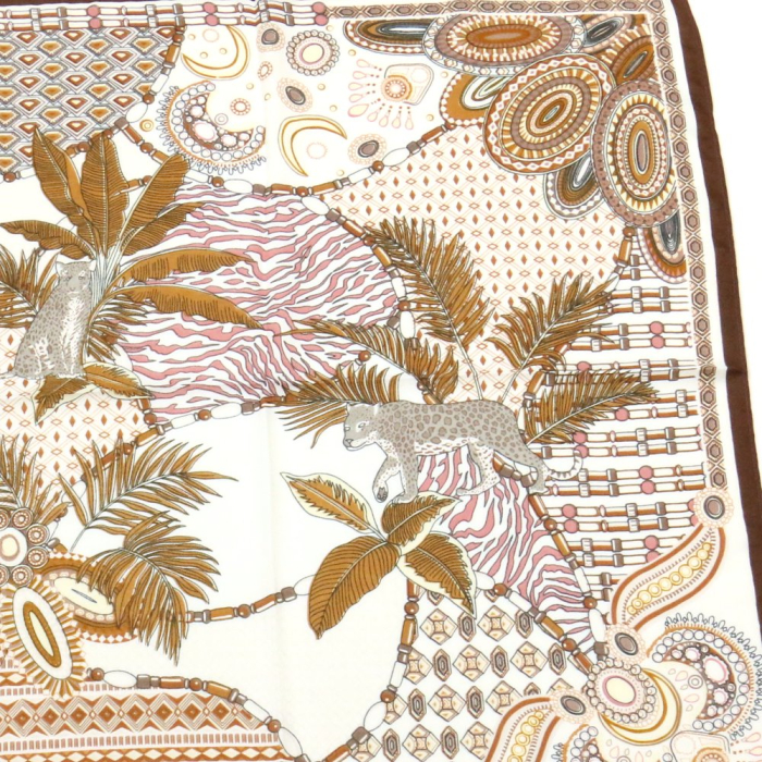 Carré hiver vintage automne polyester viscose 0724510 marron