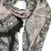 Écharpe automne vintage floral cachemire viscose coton 0724522 noir Écharpe automne vintage floral cachemire viscose coton 0724522 noir