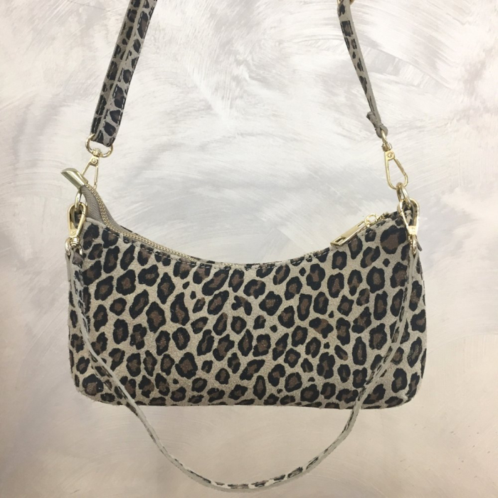 Sac porté épaule cuir véritable grainé 2 bandoulières 0924515 naturel/beige Sac porté épaule cuir véritable grainé 2 bandoulières 0924515 naturel/beige