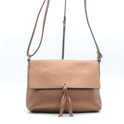 Sac à bandoulière Flora&Co besace simili-cuir souple grainé femme 0921036 bronze