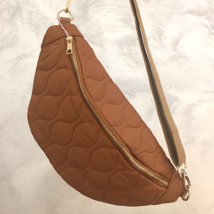 Sac banane synthétique matelassé 0924521 cognac