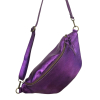 Sac banane cuir véritable scintillant 0923002 violet