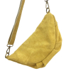 SAC BANANE CUIR VÉRITABLE DAIM 0924001 jaune
